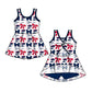 ( Moq 5 each style ) Baby Boy Girl Summer Team Sibling Drip Bows Shorts Shirt Dress Set 7.17
