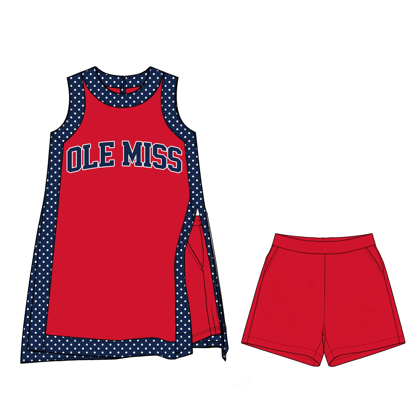 ( Moq 5 ) Baby Girls Kids Sleeveless Team Tops Shorts Team Set Clothes