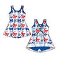 ( Moq 5 each style ) Baby Girl Summer Team Cheer Sibling Cat Bows Dress Set 7.19