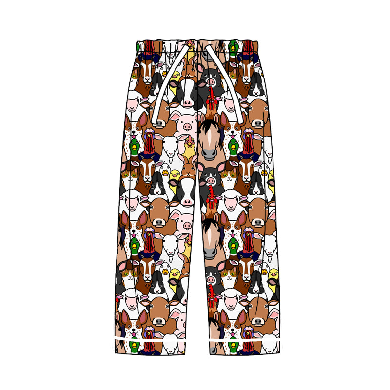 Adult Men Farm Animals Pajamas Pants