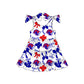 ( Moq 5 each style ) Baby Boy Girl  Team Cheer Sibling Shirt Lions Bows Dress Set 8.4