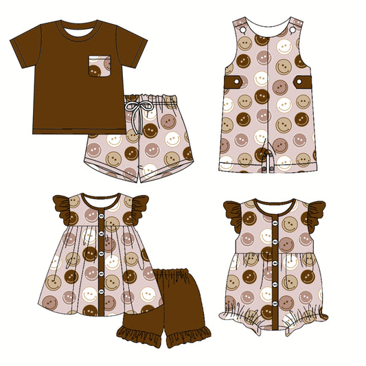 Baby Boy Girl Smile Summer Sibling Romper Set ( Moq 5 Each Style ) 2.26