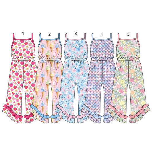 ( Moq 5 Each Style ) Sibling Baby Girls Toddler Sleeveless Summer Jumpsuits
