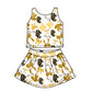 ( Moq 5 Each Style ) Baby Girls Toddler Yellow Bows Sibling Team Shorts Dresses Set Clothes
