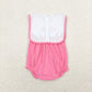 Baby Girl Sleeveless Embroidery I Love Mom Pink One Piece Romper