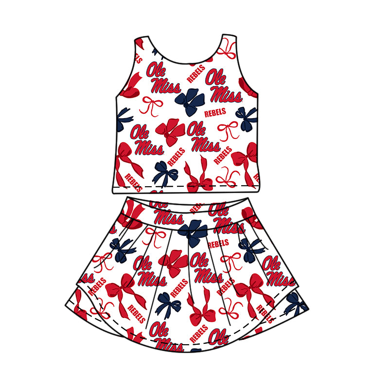( Moq 5 Each Style ) Baby Girls Kids Red Bows Sibling Team Shorts Dresses Set