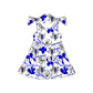 ( Moq 5 each style ) Baby Boy Girl Team Cheer Blue Bows Sibling Shirt Dress Set 8.2