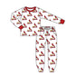 ( Moq 5 each style ) Baby Boy Girl  Team Cheer Sibling Shirt Eagles Bows Jumpsuit Dress Set 8.9