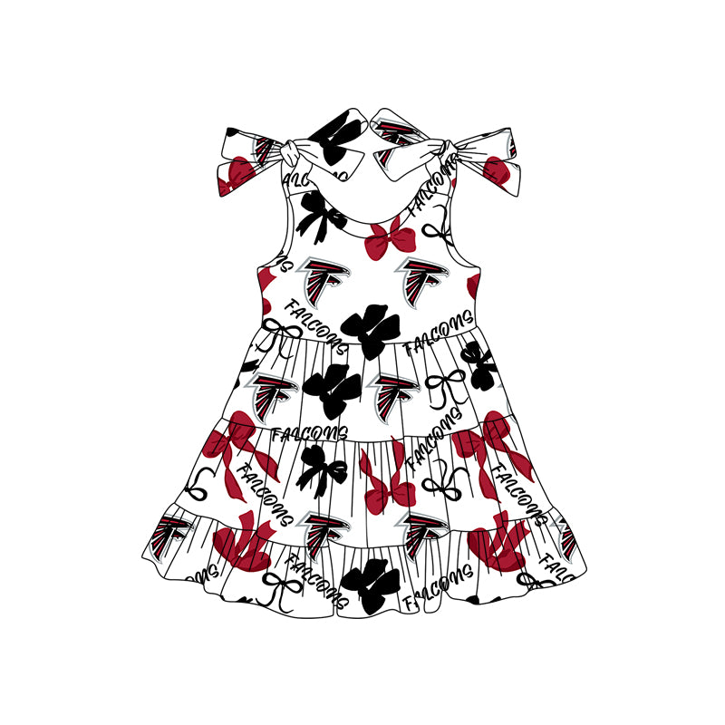 ( Moq 5 each style ) Baby Girl Toddler Bird Team Bows Sibling Romper Dress Set 7.12
