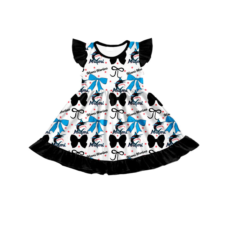 ( Moq 5 each style ) Baby Boy Girl Toddler Team Cats Bows Sibling Shirt Dress Set 6.21
