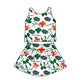 ( Moq 5 Each Style ) Baby Girls Kids Green Bows Sibling Team Shorts Dresses Set