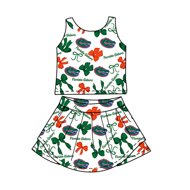 ( Moq 5 Each Style ) Baby Girls Kids Green Bows Sibling Team Shorts Dresses Set