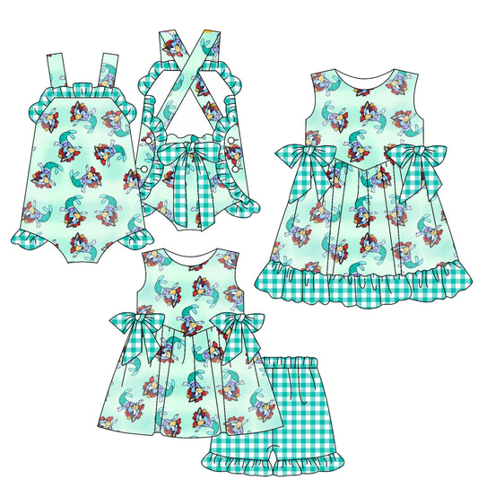 Baby Girl Dogs Princess Sibling Romper Dress Set ( Moq 5 Each Style ) 2.15