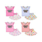 ( Moq 5 Each Style ) Baby Kids Toddler Short Sleeves Mama's Girl Sibling Flower Set 4.18