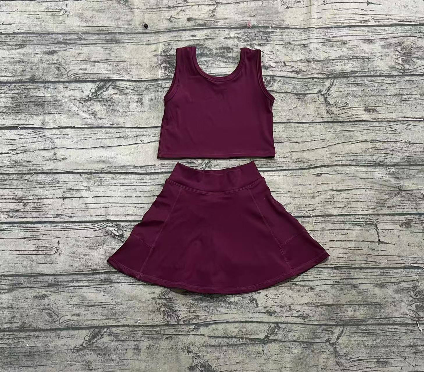 Baby Girl Vest Shirt Shorts Skirt Skort Clothes Yoga Active Wear Set RTS