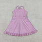 Sibling Baby Girls Kids Sleeveless Yoga Active Shorts Knee Length Dresses RTS