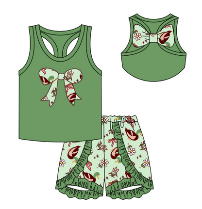 Baby Girl Toddler Duck Bows Camo Sibling Matching Clothes Set ( Moq 5 Each Design )