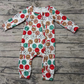 Baby Boy Infant Long Sleeves Green Tree Christmas Zipper Romper