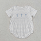 Baby Boy Girl Embroidery Pink Crosses Dots Easter Sibling Romper Dress