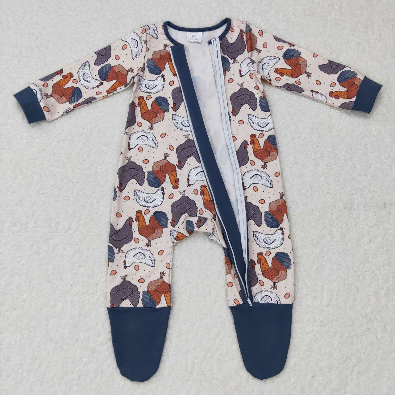 Promotion Baby Boy Long Sleeves Chicken Pants Fall Pajamas Outfit