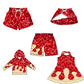 ( Moq 5 each style ) Baby Boy Girl C Team Sibling Drips Red Dress Shirt Shorts Pants 7.3