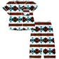 Baby Kids Toddler Sibling Western Aztec Shirt Romper Set Moq 5