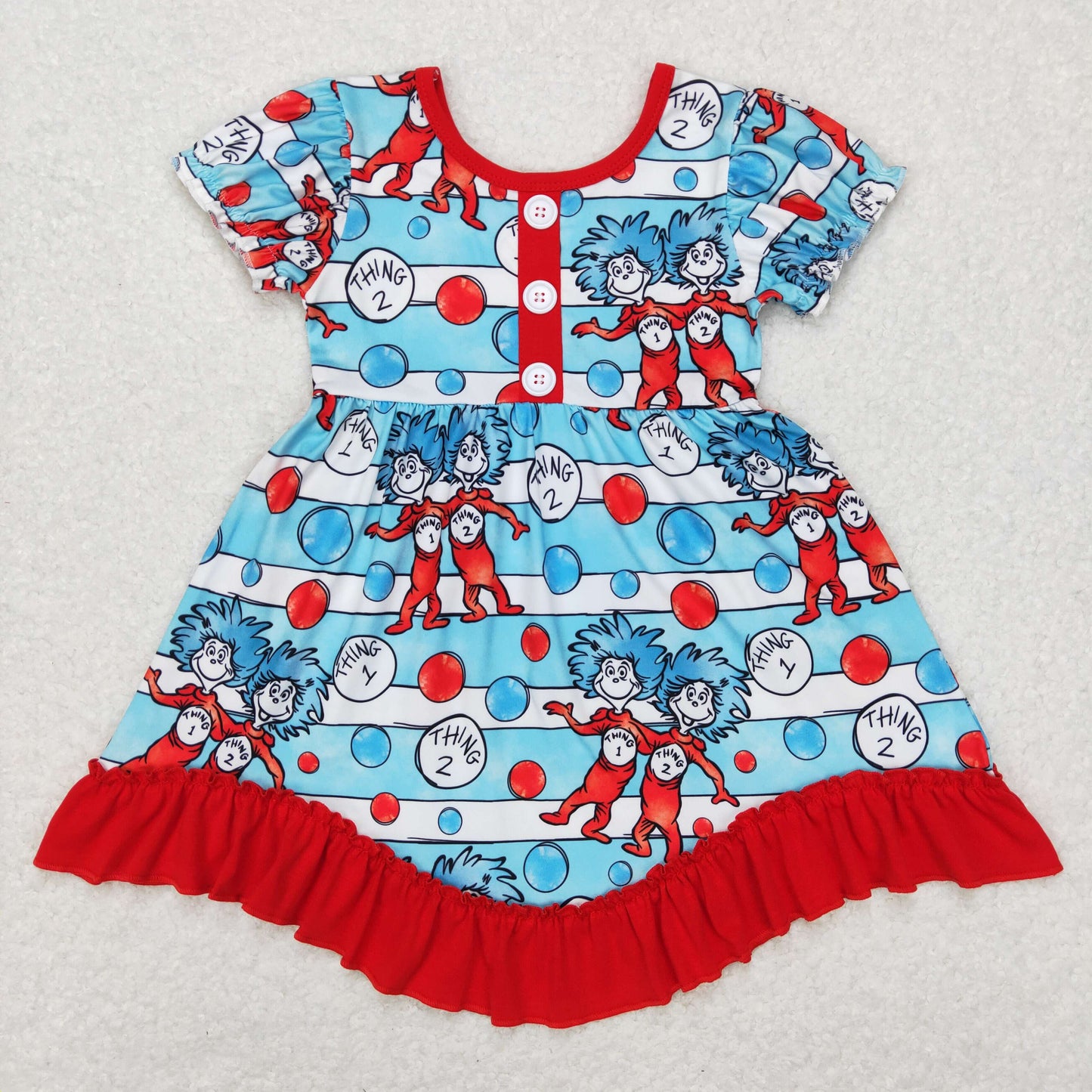 GSD0557 Baby Girl Dr Reading Stripes Dress