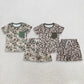 Sibling Baby Boys Kids Short Sleeves Ducks Deer Camo Shirts Pockets Shorts Hunting Sets RTS