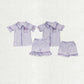Baby Boy Girl Kids Short Sleeves Rabbits Easter Pajamas Shorts Sibling Set RTS