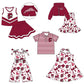 ( Moq 5 each style ) Baby Boy Girl Cat Team Cheer Sibling Shirt Bows Jumpsuit Dress Set 7.29