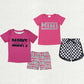 Baby Girl Short Sleeves Daddy's Mini Shirt Shorts Sibling Clothes Set RTS