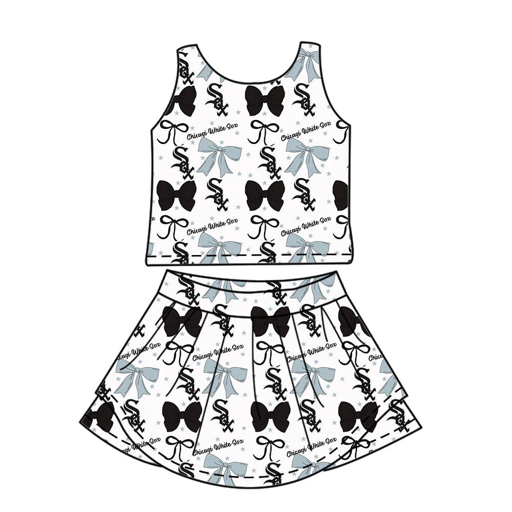 ( Moq 5 each style ) Baby Boy Girl Toddler Team Bows Sibling Shirt Dress Set 6.20