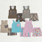 Baby Girl Toddler Sleeveless Leopard Camo Sibling Set Clothes RTS