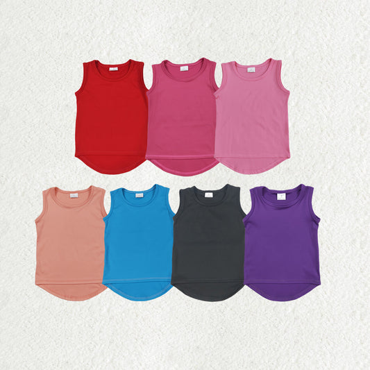 Baby Girl Sleeveless Vest Tops Sibling Yoga Active Kids Wear Clothes RTS