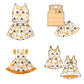 ( Moq 5 each style ) Baby Girl Toddler Team Bows ‌Dogs Sibling Dress Set