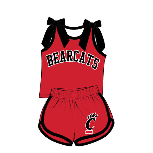 ( Moq 5 ) Sibling Baby Girls Kids Sleeveless Bows Shirt Shorts Team Set Clothes