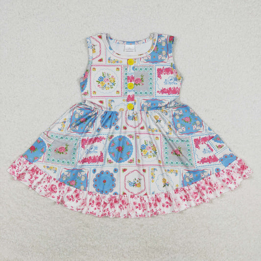 Baby Girls Sleeveless Floral Summer Dress