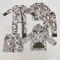 Sibling Baby Boy Long Sleeves Ducks Dogs Camo Hunting Romper Hoodie Shirt Shorts Pajamas Set RTS