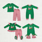 Sibling Boys Girls Kids Embroidery Santa Deer Christmas Romper Sets Clothes RTS