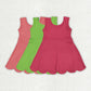 Baby Girl Sleeveless Sleeveless Colorful Sibling Ruffle Yoga Active Knee Length Dress  RTS