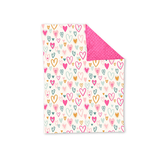 Baby Girl Infant Valentine's Hearts Blanket