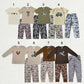 Sibling Baby Boys Embroidery Deer Dogs Ducks Shirt Pants Hunting Clothes Camo Sets RTS