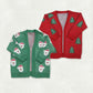 Sibling Baby Girls Kids Long Sleeves Christmas Santa Tree Cardigan Sweater RTS