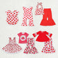 Sibling Baby Girls Kids Strawberry Flower Rompers Dress Sets Clothes RTS