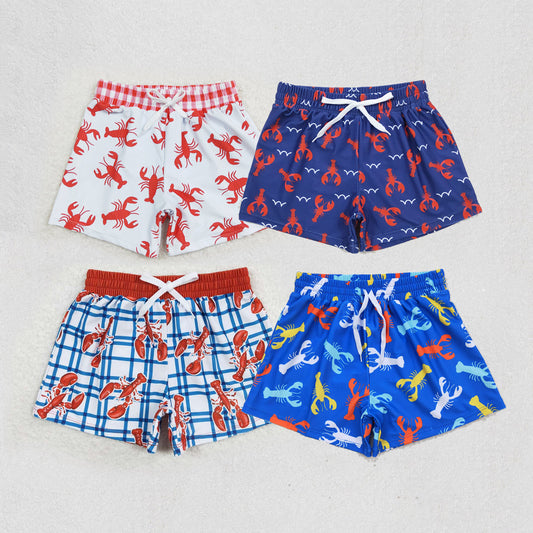 Baby Boy Toddler Crayfishes Swimsuit Trunks Summer Sibling Clothes RTS