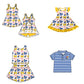 ( Moq 5 each style ) Baby Boy Girl Toddler Team Bows Sibling Shirt Dress Set 6.23