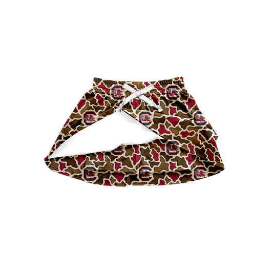 ( Moq 5 ) Baby Girls Kids Southern Camo Team Shorts Skirt Bottom