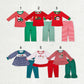 Sibling Baby Boys Girls Long Sleeves Embroidery Trucks Tops Pants Christmas Clothes Sets RTS