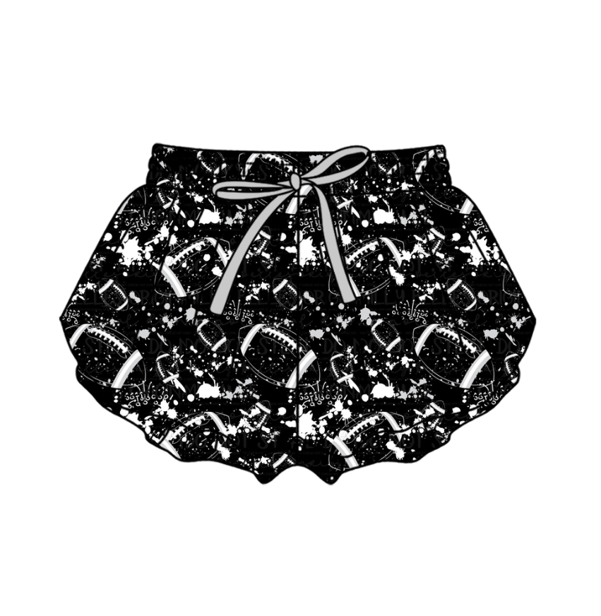 ( Moq 5 Each Style ) Baby Boys Girls Toddler Football Sibling Shorts Romper Dresses Set Black Clothing