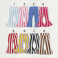 Sibling Girls Kids Colorful Stripes Bell Denim Jeans Pants Bottom RTS